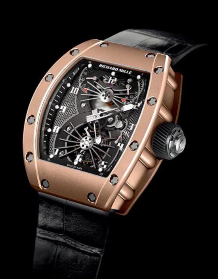 Replica Richard Mille RM 021 Tourbillon Aerodyne Red Gold Watch